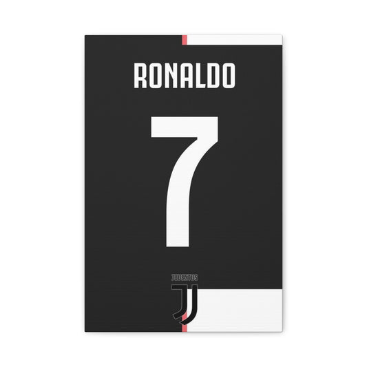 Juve no. 7 Ronaldo Matte Canvas, Stretched, 1.25"